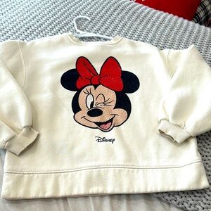 Zara Minnie Mouse jewel embellished sweatshirt. 11-12 girls.